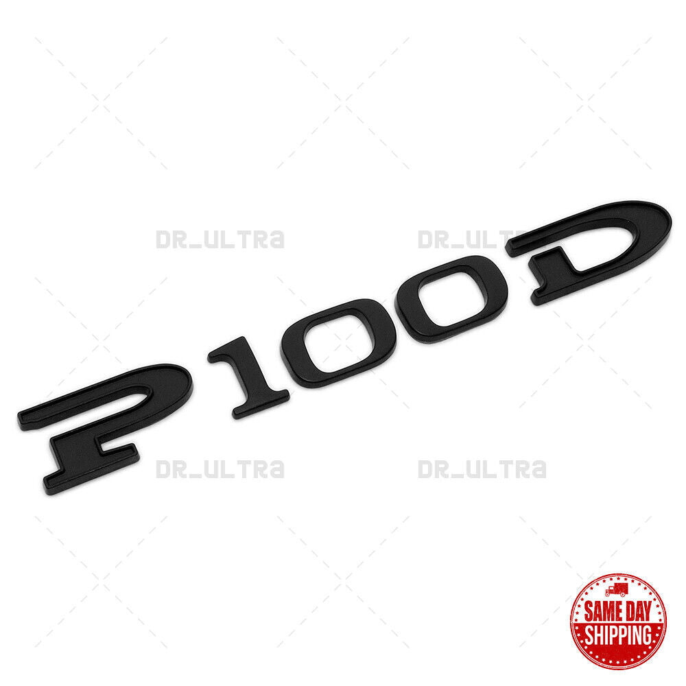 Tesla Rear Liftgate P100D Letter Nameplate Logo Badge Emblem Sport Matte Black