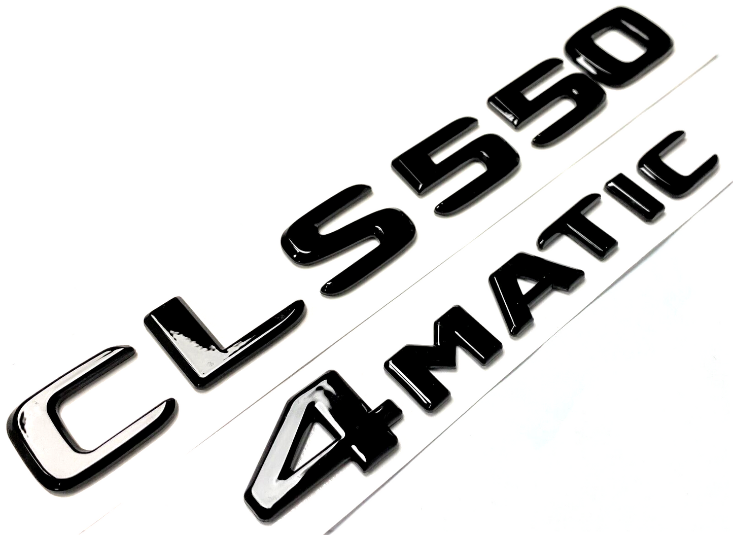 #2 BLACK CLS550 + 4MATIC REPLACEMENT FOR MERCEDES REAR TRUNK EMBLEM BADGE DECAL