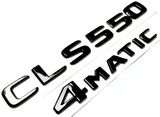 #2 BLACK CLS550 + 4MATIC REPLACEMENT FOR MERCEDES REAR TRUNK EMBLEM BADGE DECAL