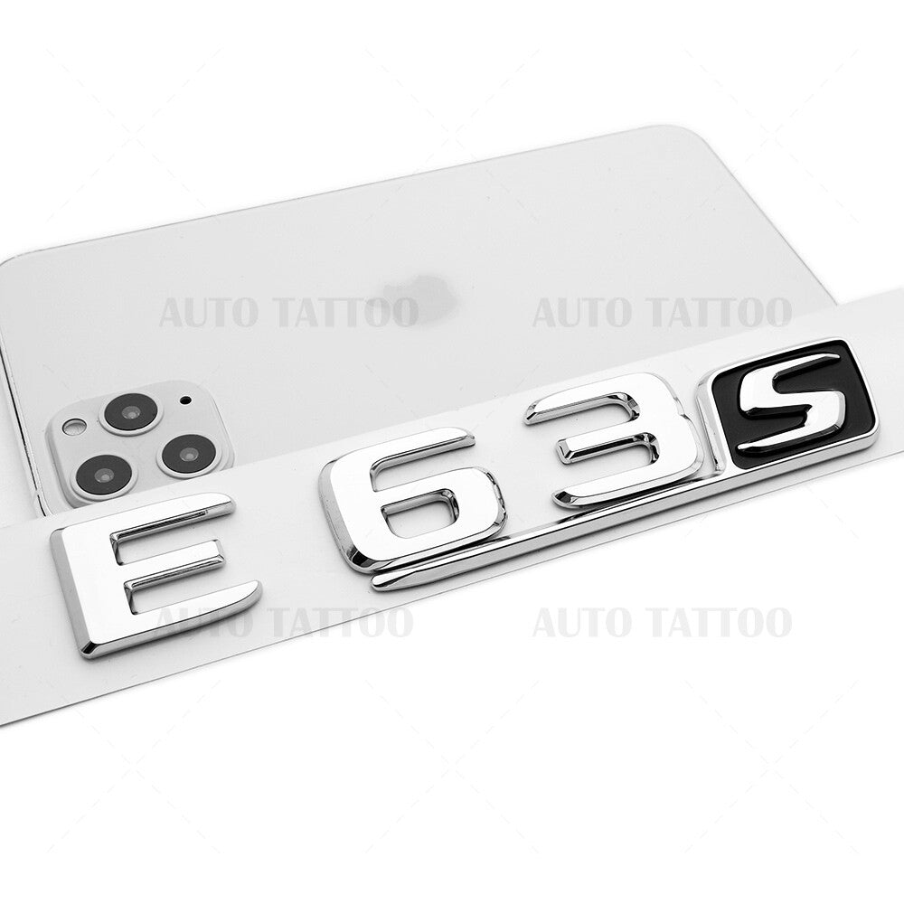 17-20 E63 S AMG Letter Emblem 3D Trunk Logo Nameplate Badge Decorate OEM Chrome