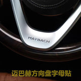 Chrome Steering wheel Trumpet Middle Console Maybach Badge for Mercedes Benz