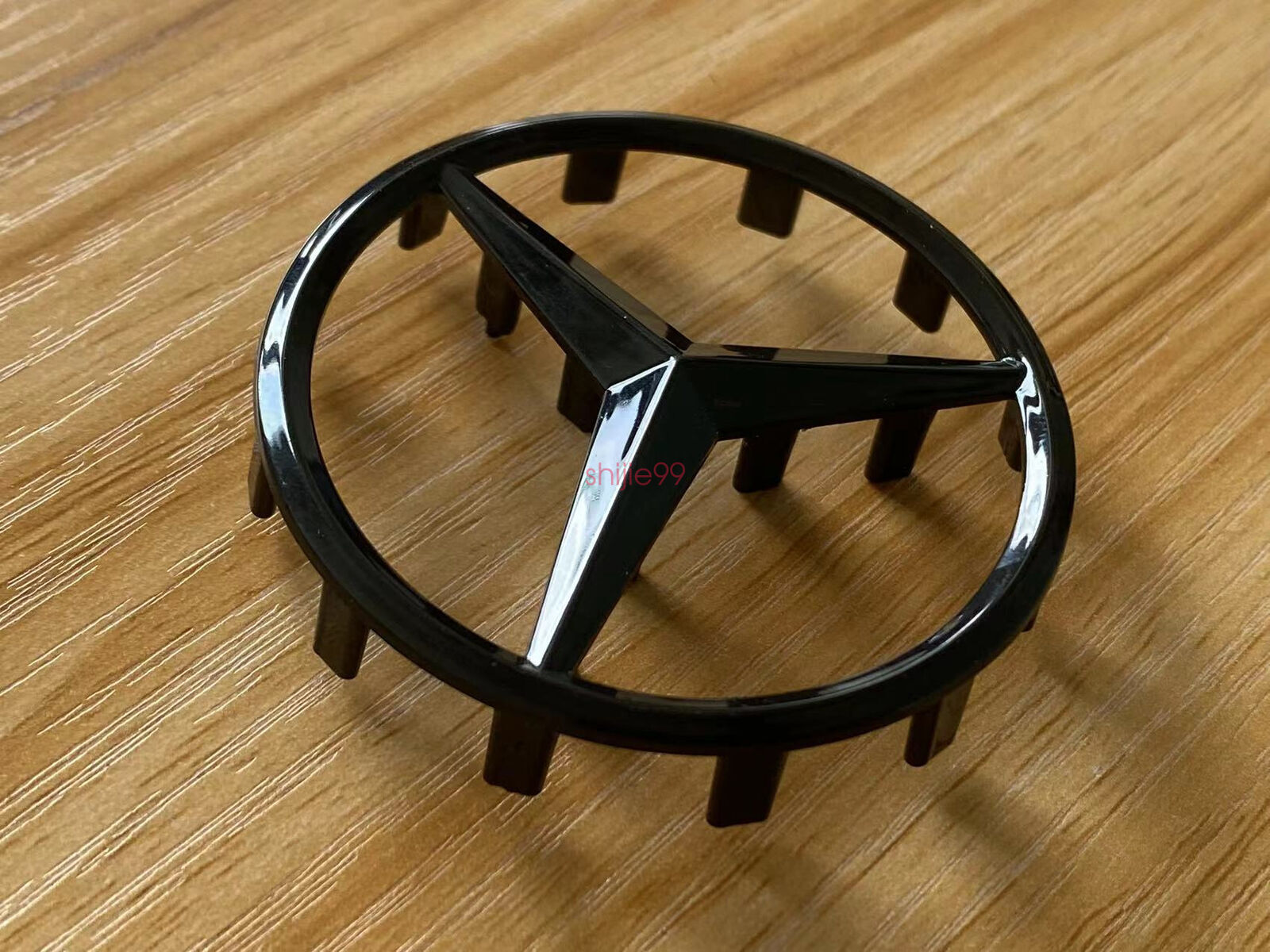 NEW FOR Mercedes-Benz ML GL w/ Pins Glossy Black Star Emblem Badge 57mm AMG