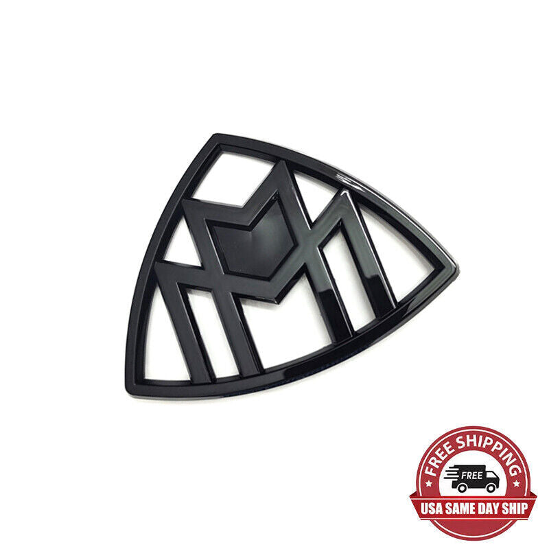Gloss Black For Mercedes-Benz Maybach Trunk Emblem Rear Badge Standing S Class