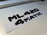 ML420 4matic Black Letter Number Rear Boot Badge Emblem For ML Class Mercedes