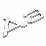 For Audi A3 OEM Chrome Rear Letter Tail Badge Trunk Emblem Badge Logo Sport