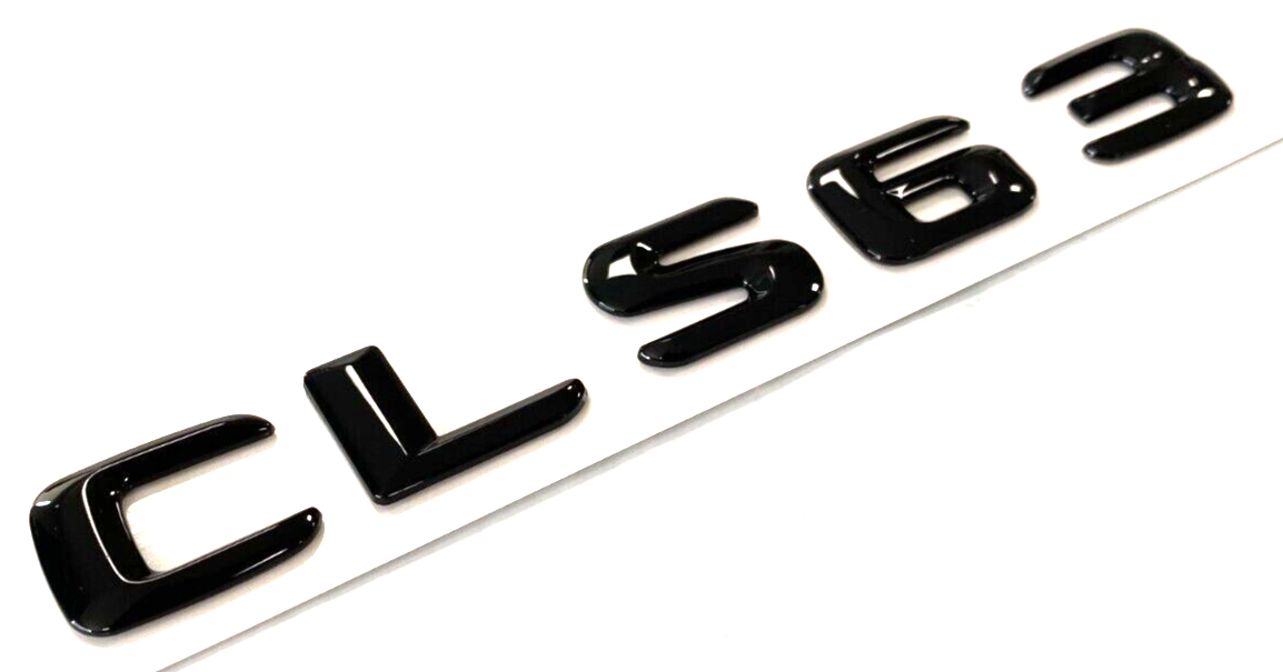 1PCS GLOSS BLACK CLS63 FOR MERCEDES CLS63 REAR TRUNK EMBLEM BADGE NAMEPLATE