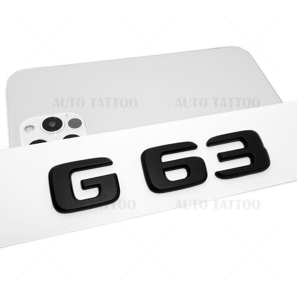 19-21 G63 AMG Letter Emblem Rear Body Logo Nameplate Badge Decorate Matte Black