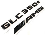 2X BLACK GLC350e+AMG FOR MERCEDES REAR TRUNK EMBLEM BADGE NAMEPLATE DECAL NUMBER