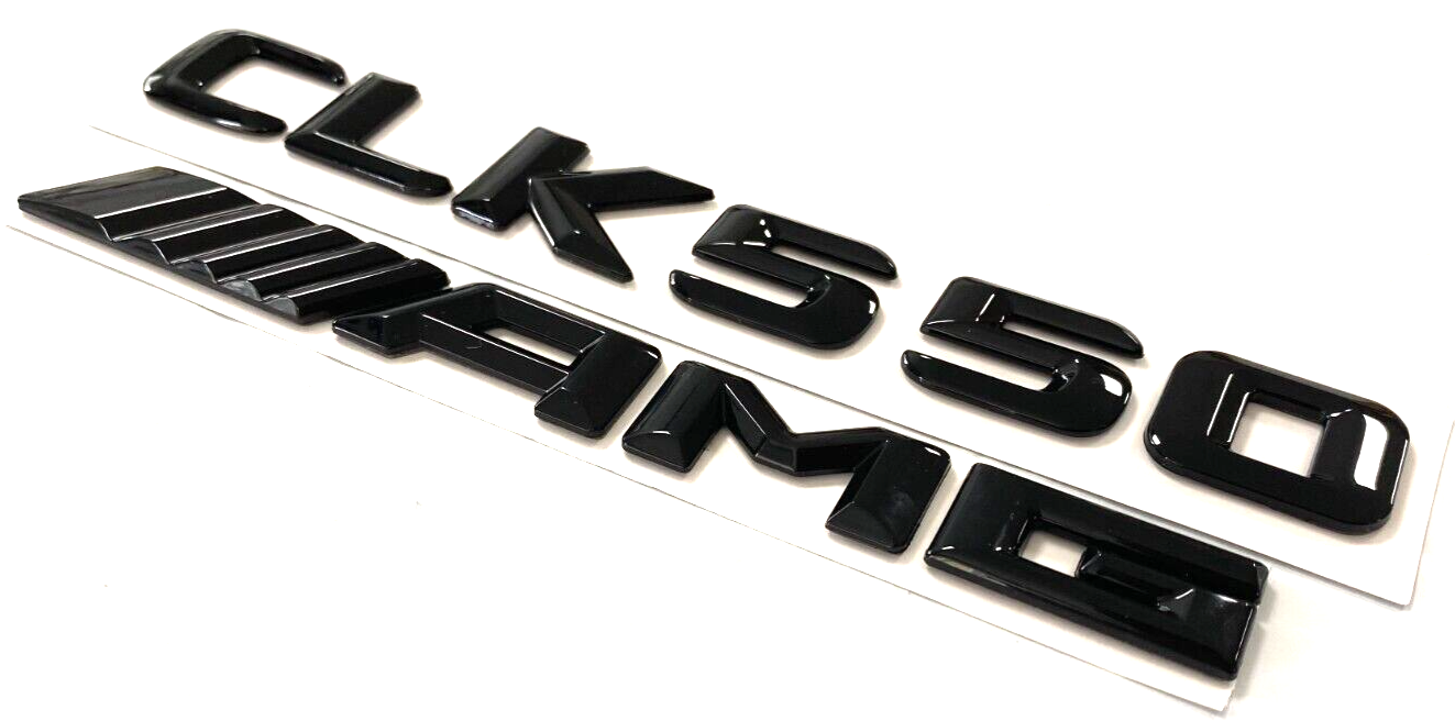 2X BLACK CLK550+AMG FOR MERCEDES CLK550 REAR TRUNK EMBLEM BADGE NAMEPLATE