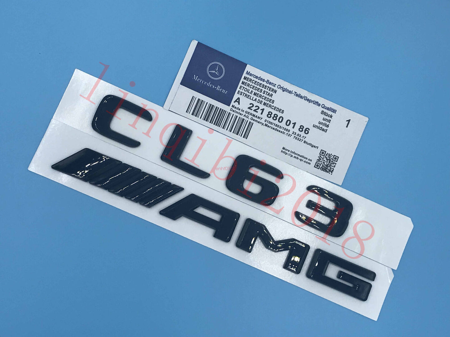 NEW Gloss Black CL63 + AMG Letters Trunk Embl Badge Sticker for Mercedes Benz