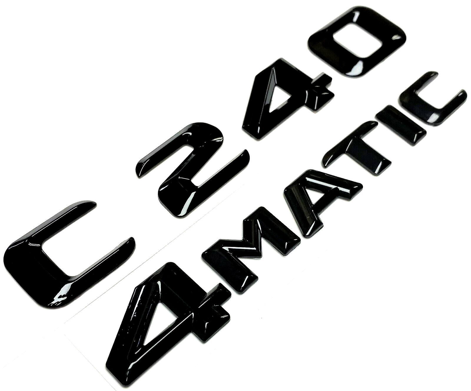 #1 BLACK C240 + 4MATIC REPLACEMENT FOR MERCEDES REAR TRUNK EMBLEM BADGE DECAL