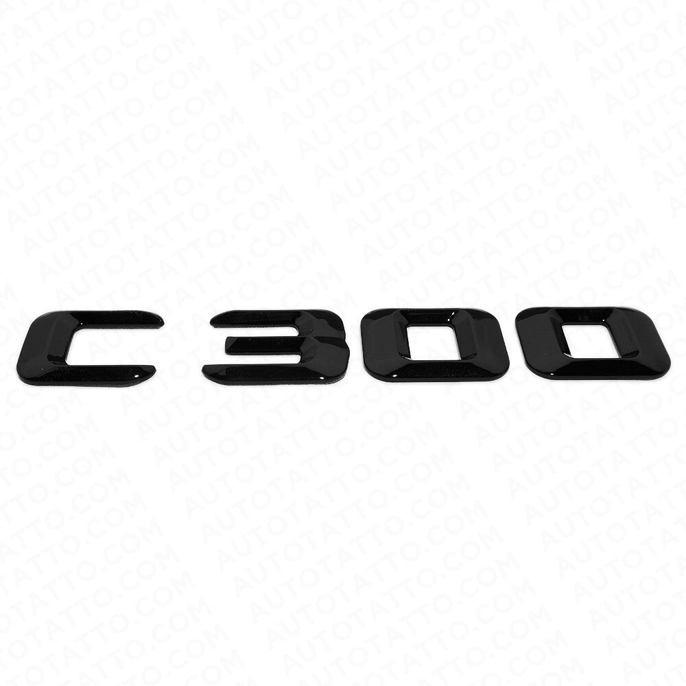15-16 C300 Emblem Trunk Lid Letter Logo Nameplate Badge Decorate AMG Gloss Black