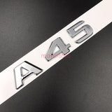 Chrome A45 AMG BITURBO Letters Trunk Embl Badge Sticker For Mercedes Benz A45