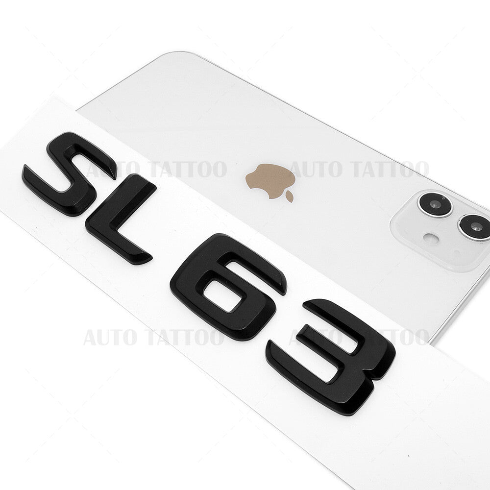 07-14 SL 63 AMG Letter Emblem Trunk Logo Nameplate Badge Decorate Sport Black