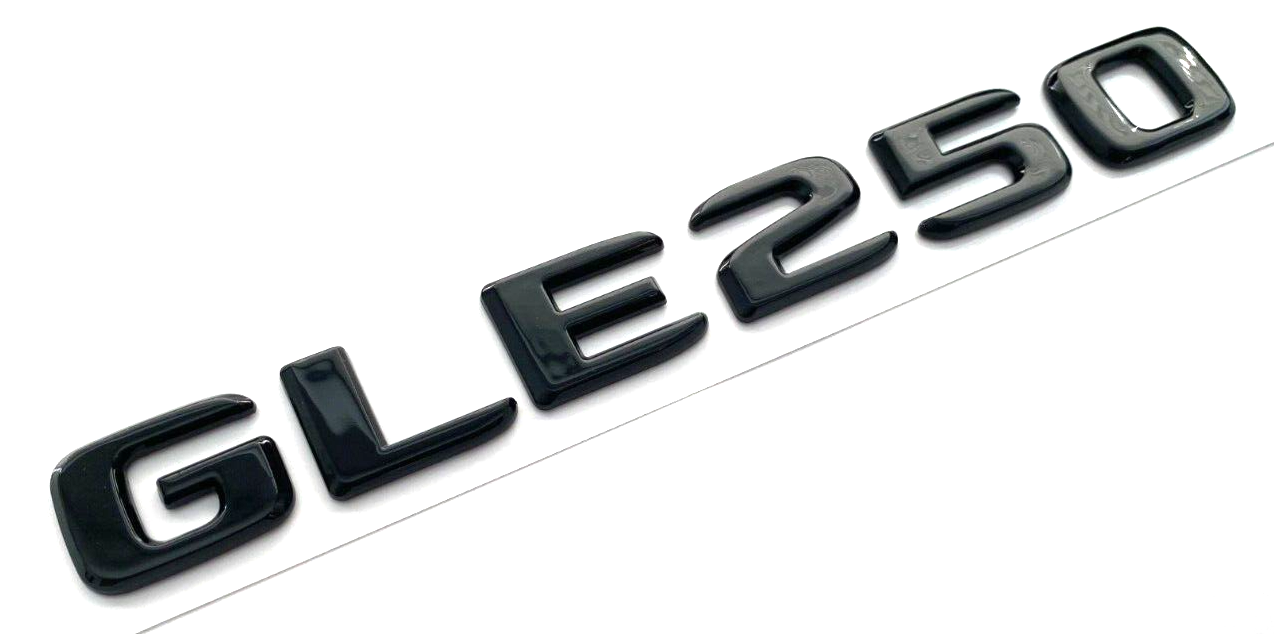 GLE250 GLOSS BLACK FOR MERCEDES REAR TRUNK EMBLEM BADGE NAMEPLATE DECAL LETTERS