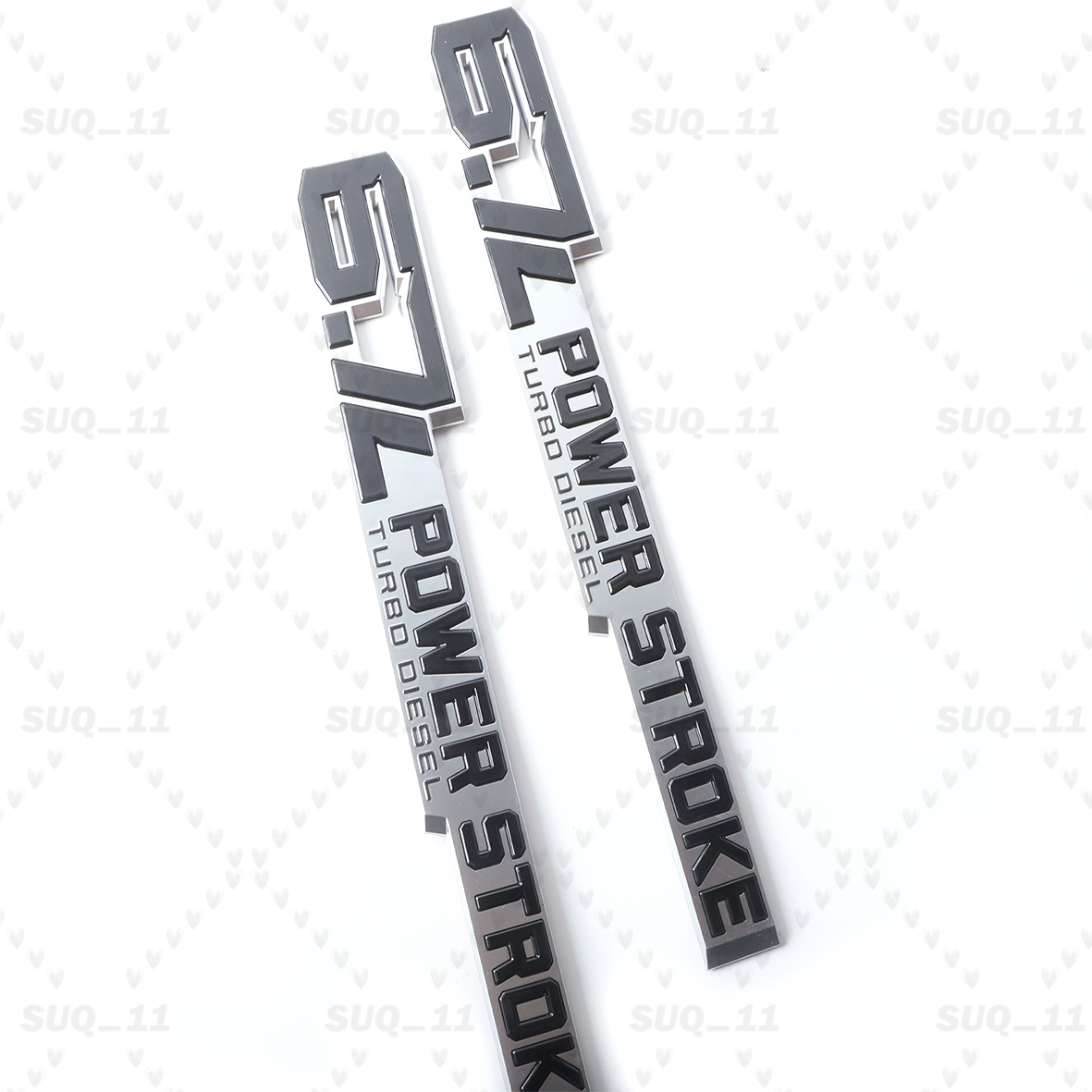 2x For 2023-2025 6.7L Door Emblem Chrome Black