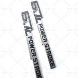 2x For 2023-2025 6.7L Door Emblem Chrome Black
