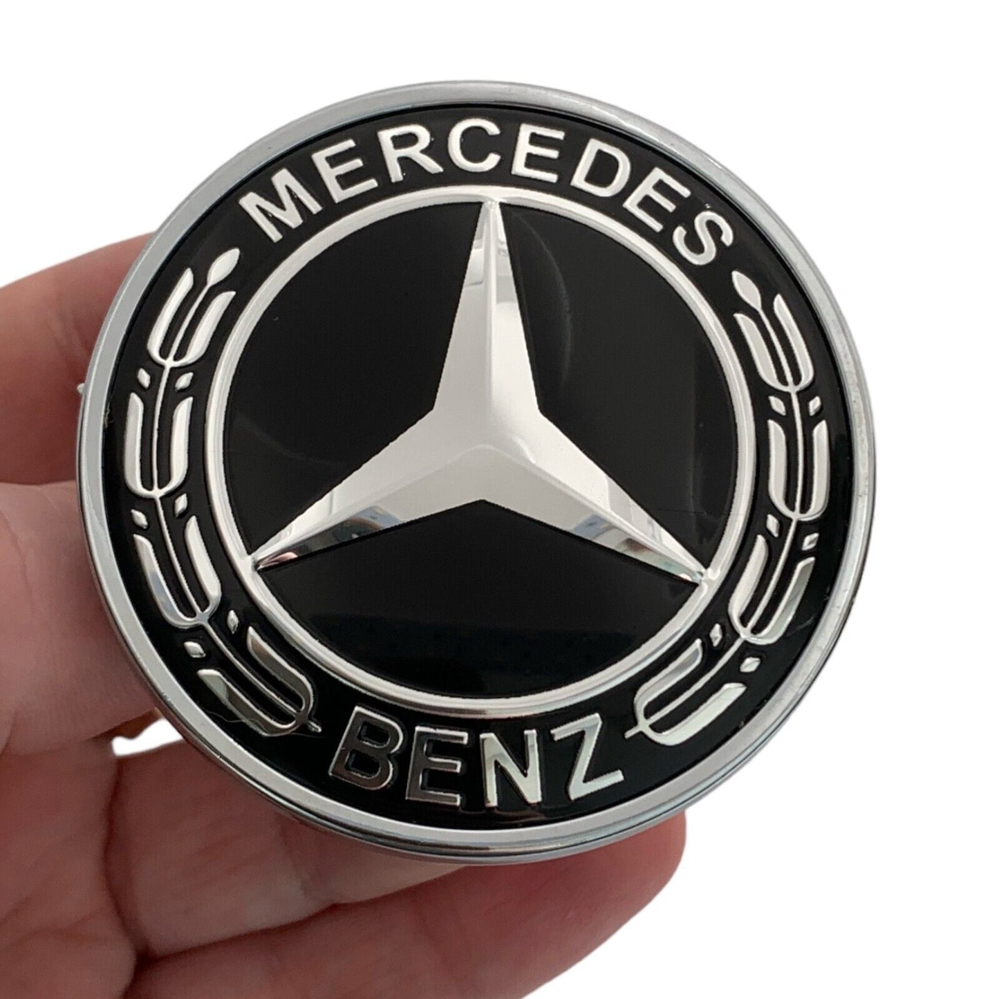 57mm Front Hood Emblem BLACK Star For MB C180 C200 C250 C300 C350e C400 C43 C63