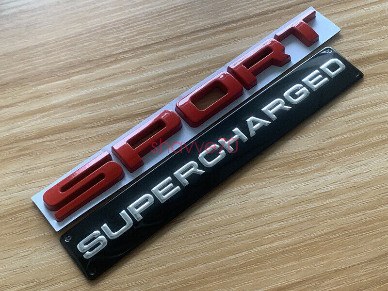 FOR Range Rover SPORT Glossy RED Lettering SUPERCHARGED Land Badge Emblem