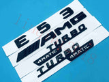 Gloss black E53 AMG TURBO 4 MATIC Trunk Emblem Badge Sticker for Mercedes Benz