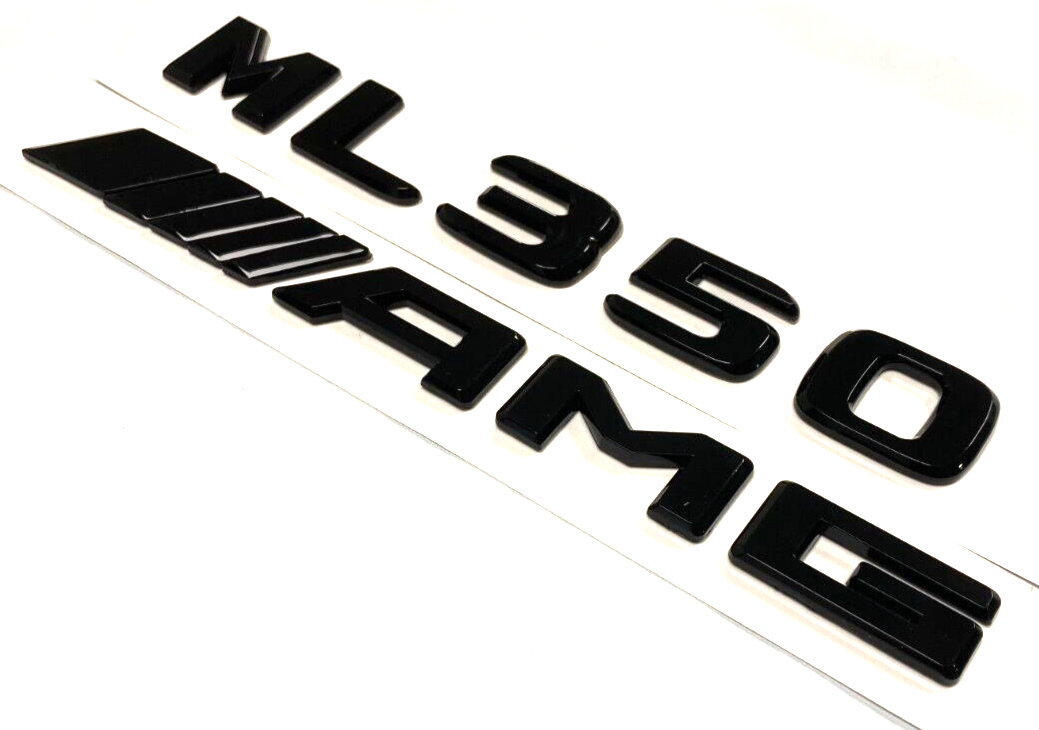 BLACK ML350+ AMG FOR MERCEDES REAR TRUNK EMBLEM BADGE NAMEPLATE DECAL NUMBERS