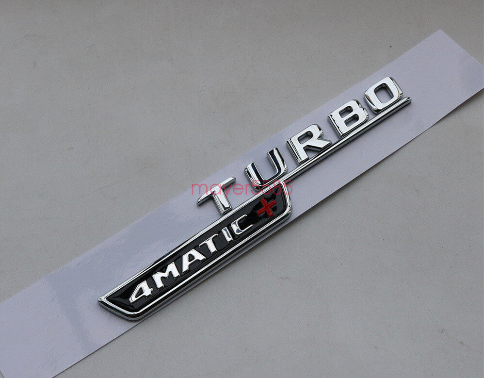 NEW Chrome CLS53 AMG TURBO 4 MATIC Trunk Emblem Badge Sticker for Mercedes Benz