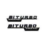 OEM BITURBO 4MATIC AMG Fender Emblem Gloss Black For Mercedes C43 E43 GLC43