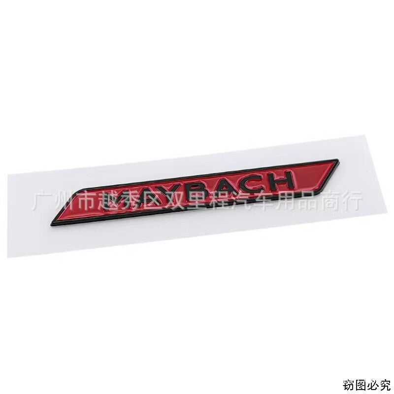 2Pcs Red Black Maybach Letters Fender Sticker Emblem Badge for Mercedes Benz