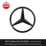 FOR MERCEDES E CLASS W212 REAR TRUNK BOOT LID STAR BADGE Gloss Black