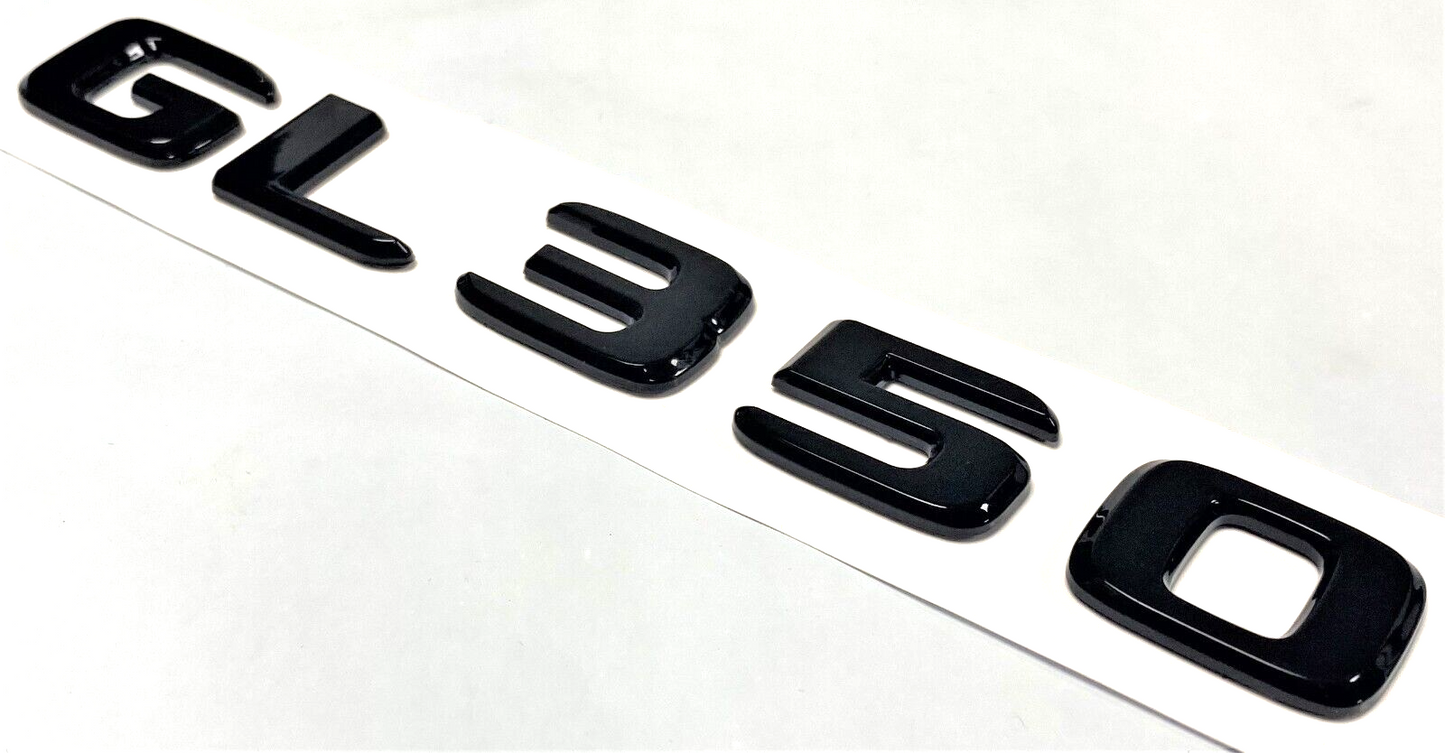 GLOSS BLACK GL350 FOR MERCEDES REAR TRUNK EMBLEM BADGE NAMEPLATE DECAL LETTERS