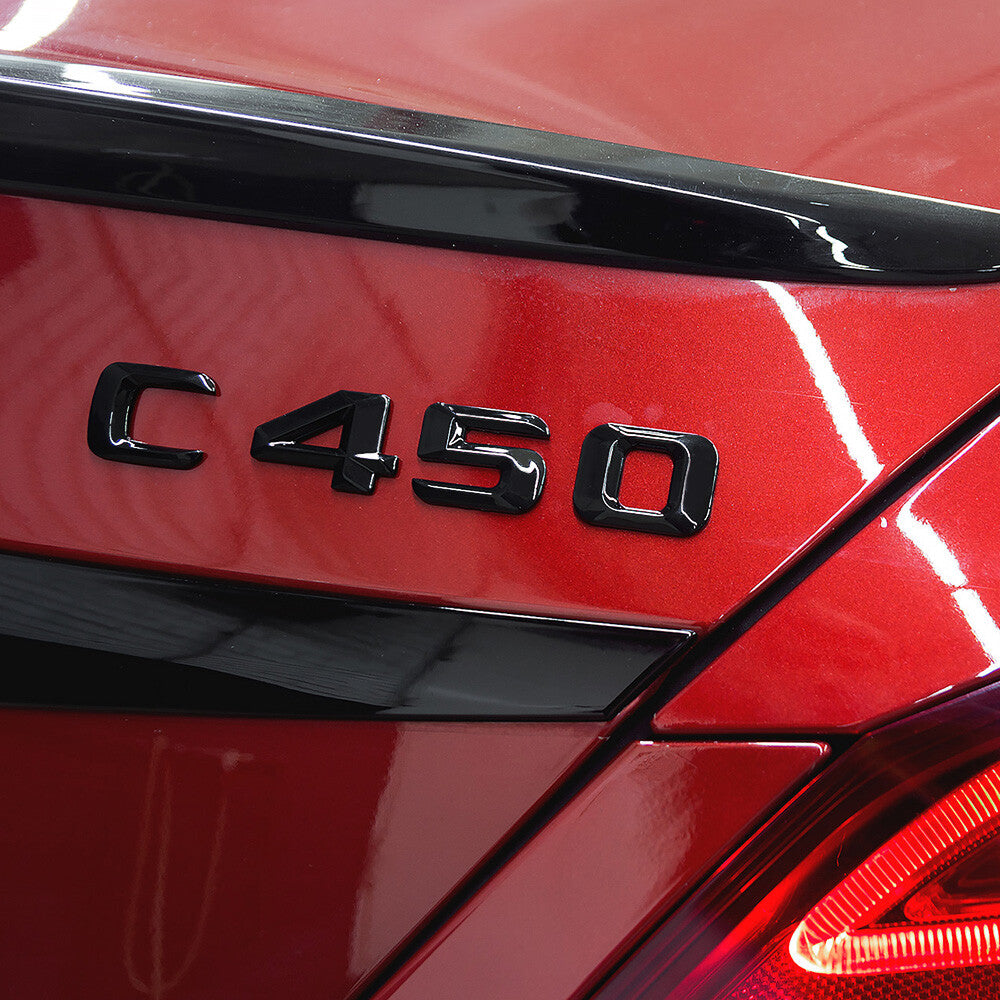 2016 C450 Emblem Trunk Lid Letter Logo Nameplate Badge Decorate AMG Gloss Black