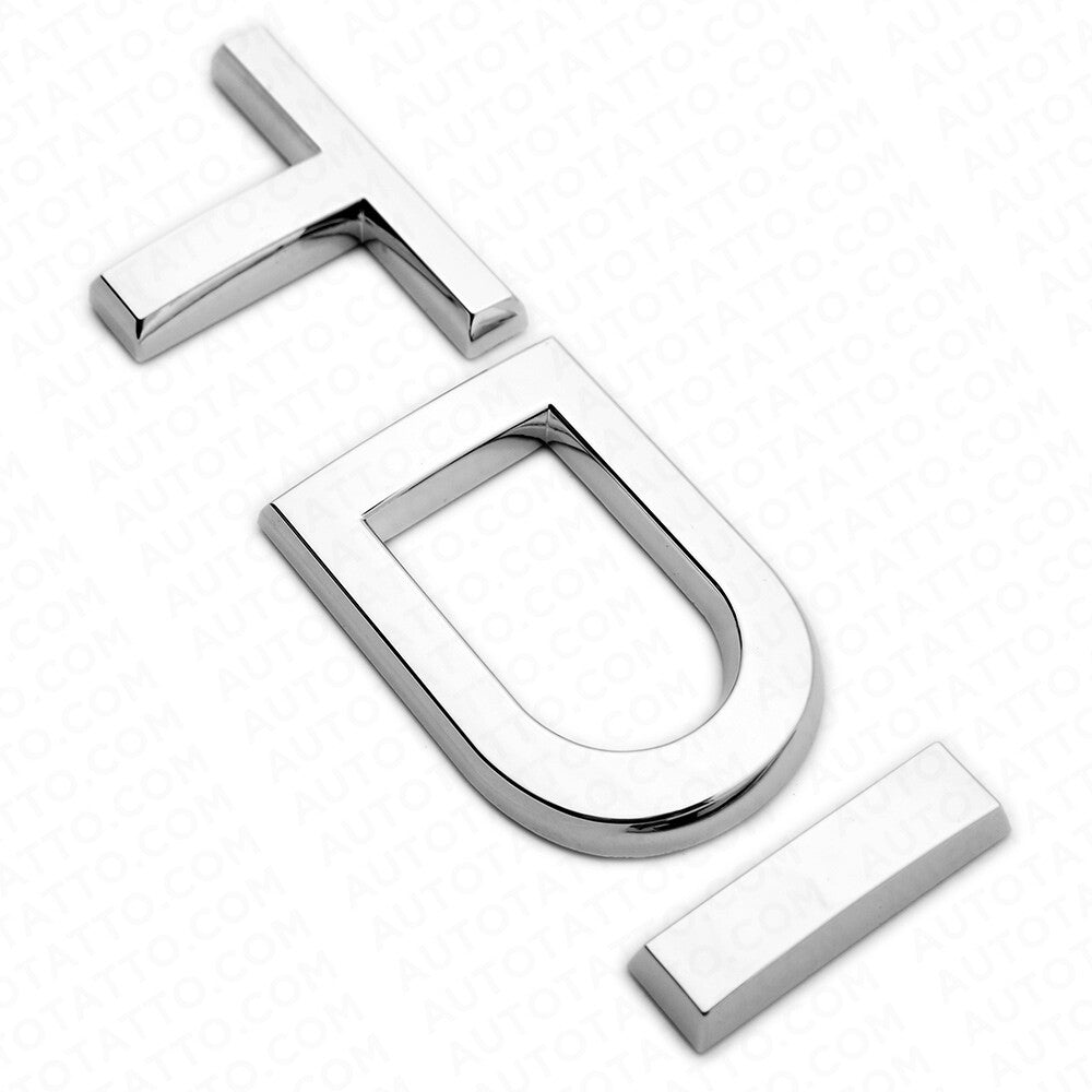 Audi OEM Chrome TDI Rear Letter Tail Nameplate Trunk Emblem Badge Sport Sline