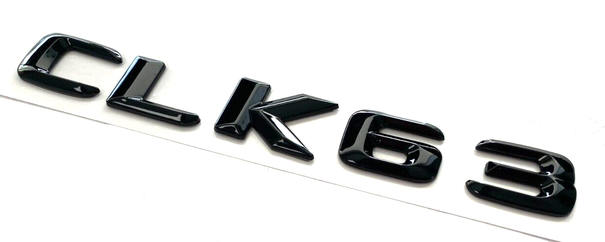 Gloss BLACK FOR MERCEDES CLK63 REAR TRUNK EMBLEM BADGE NAMEPLATE DECAL NUMBER