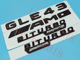 Gloss Black Flat " GLE43 AMG BITURBO" Trunk Embl Badge Sticker for Mercedes Benz