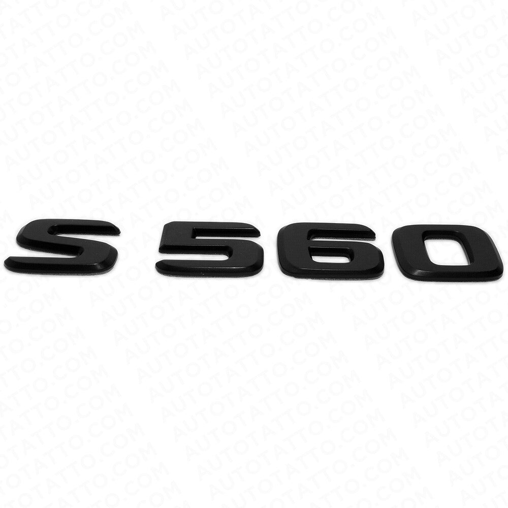 18-21 Mercedes S 560 Letter Emblem Luggage Trunk Lid Badge AMG Sport Matte Black