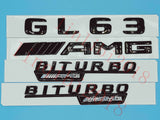 Gloss Black Flat " GL63 AMG BITURBO" Trunk Embl Badge Sticker for Mercedes Benz
