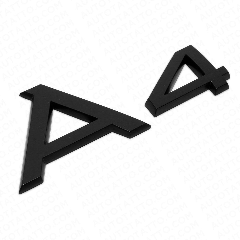 For Audi A4 Matte Black Rear Letter Tail Badge Trunk Emblem Badge Logo Sport
