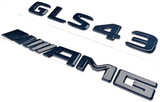 #2 BLACK GLS43 + AMG REPLACEMENT FOR MERCEDES REAR TRUNK EMBLEM BADGE DECAL LID