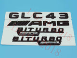 Gloss Black Flat " GLC43 AMG BITURBO" Trunk Embl Badge Sticker for Mercedes Benz