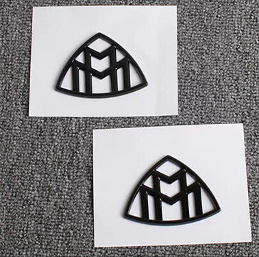 Gloss Black Maybach set Fender Side Rear Trunk Emblems Badge For Mercedes Benz