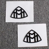 Gloss Black Maybach set Fender Side Rear Trunk Emblems Badge For Mercedes Benz