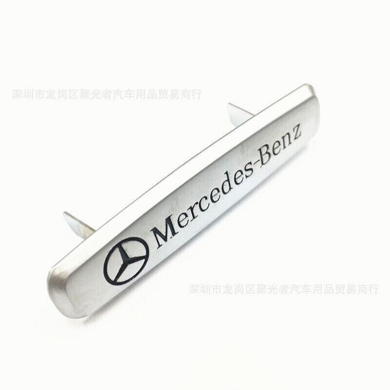 2 Pcs Car Emblems Front Seat Tuning Badges Metal Fit For Mercedes AMG Logo