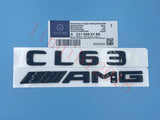 NEW Gloss Black CL63 + AMG Letters Trunk Embl Badge Sticker for Mercedes Benz