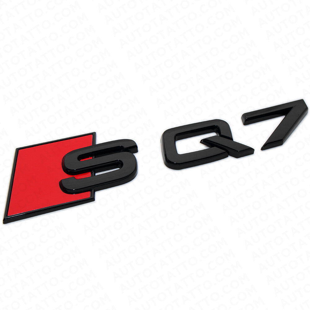 Audi SQ7 Gloss Black Rear Letter Liftgate Badge Trunk Emblem Badge Logo Sport