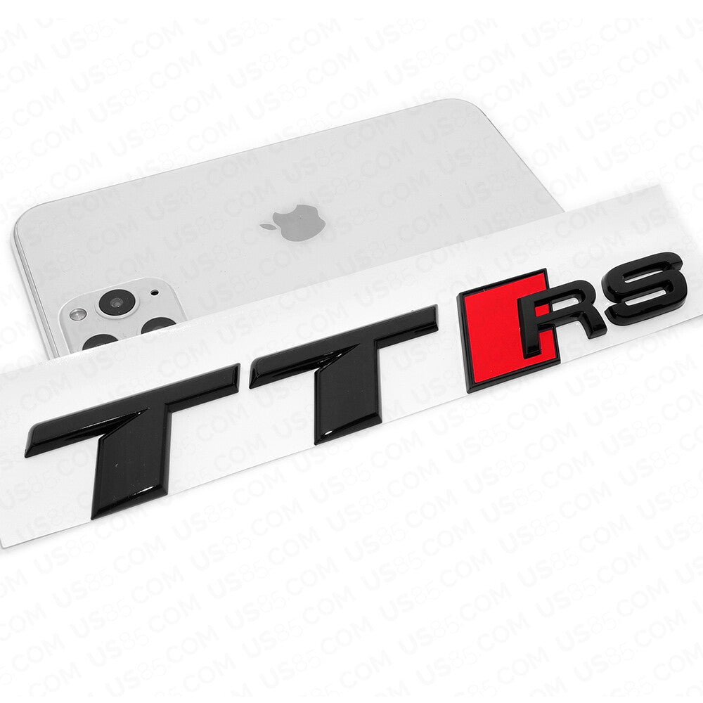 For Audi TT RS Gloss Black Rear Tail Badge Trunk Emblem Badge Logo Sport