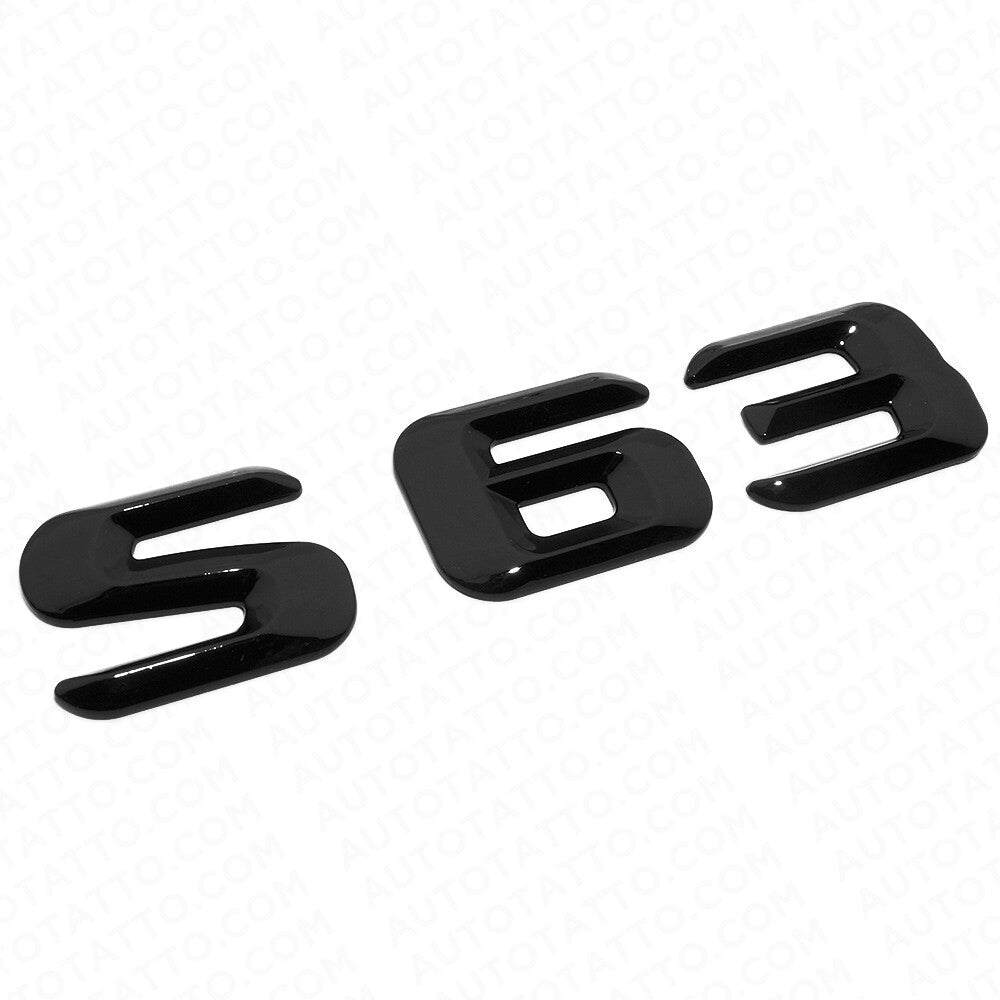 14-17 S 63 AMG Letter 3D Emblem Trunk Logo Nameplate Badge Decorate Gloss Black