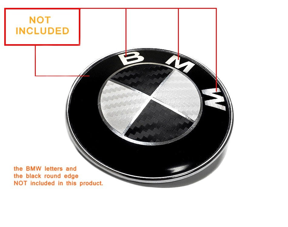 Matte Black Sticker for BMW Emblem Vinyl Wrap Overlay Decal Roundel Badge Logo