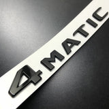 4Matic Gloss Black Car Rear Trunk Lid Sticker Emblem For Mercedes-Benz 2017-23