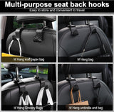 Car Purse Hook Headrest Hook for Car 4 Pack Universal Auto Seat Organizer Carbon