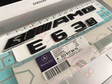 Matt black "s E63 + AMG s" Letters Trunk Emblem Badge Sticker